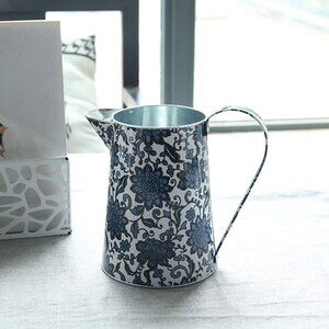 NEW Watering Can Galvanized Finish Metal Vase Country Rustic Pitcher
